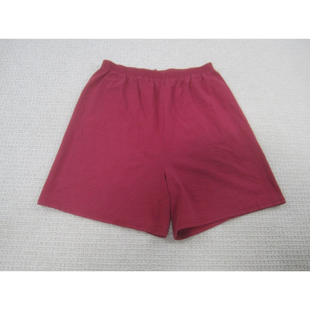 Burgundy Lounge Shorts Mens Large Elastic Waist Soft‎ Casual Knit Sleepwear
